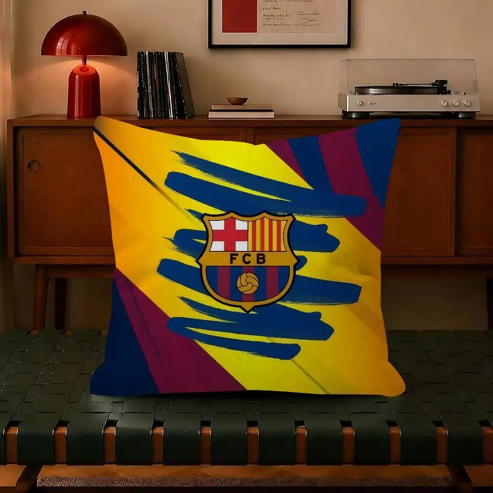 Kissen, Geschenk, Heimbüro, Dekoration, Schlafzimmer, Sofa, Auto, Kissenbezug, 45 x 45 cm, City B-B-Barcelona Art Logo – Detail 13