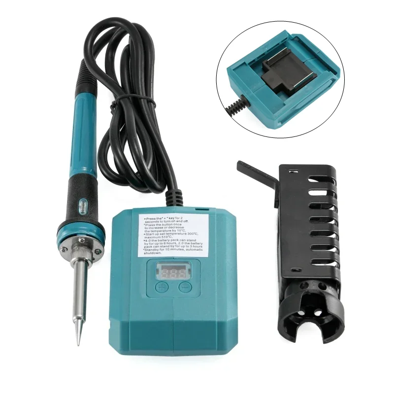 

Электрический паяльник 60 Вт, сварочный электроинструмент 300-500 ℃ Сварочный аппарат для быстрого ремонта с регулируемой температурой для батареи Makita