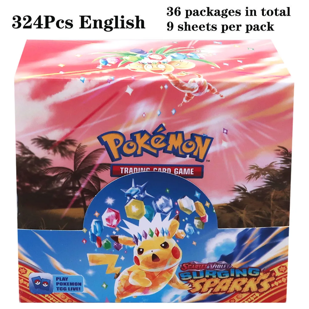 324 stks Pokemon TCG: Sword & Shield-Fusion Strike Booster Display Box (36 Packs) Board Game Card DESTINED RIVALS Stellar Crown