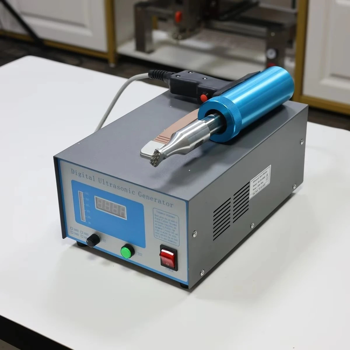 KH-28KHZ Ultrasonic Spot Welder Interchangeable Welding Head Customizable Horn Manual Drive Ultrasonic Plastic Welder