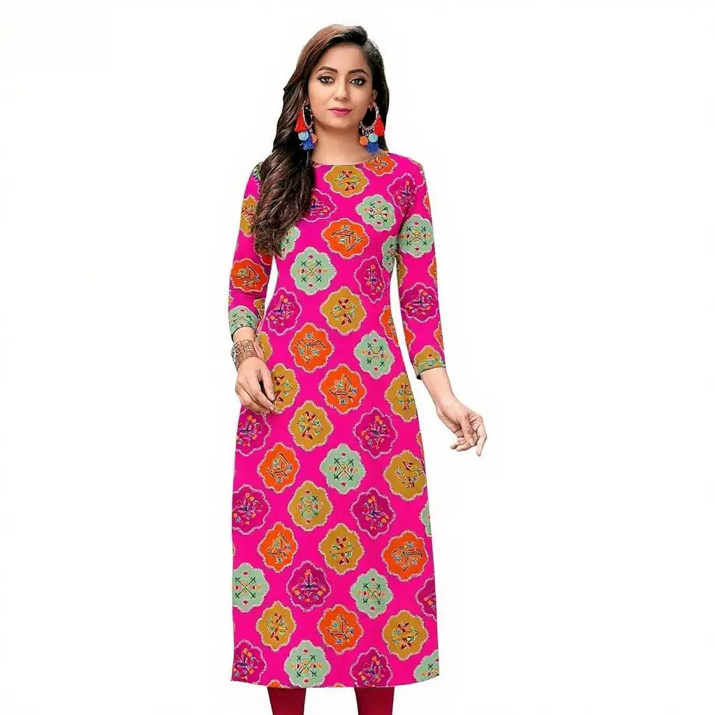 ドレス クルト レディース おしゃれでエレガントな長袖ストレートチューブカジュアルラウンドネック カラフルな花柄