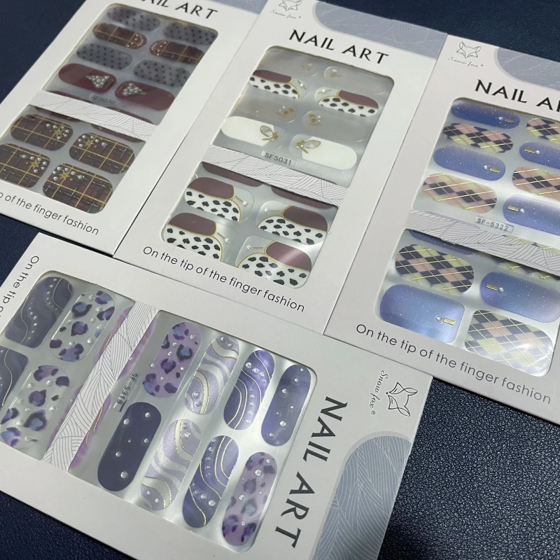 Full Coverage Self-Adhesive Gel Nail Art Stickers Manicure DIY Decals Decoration