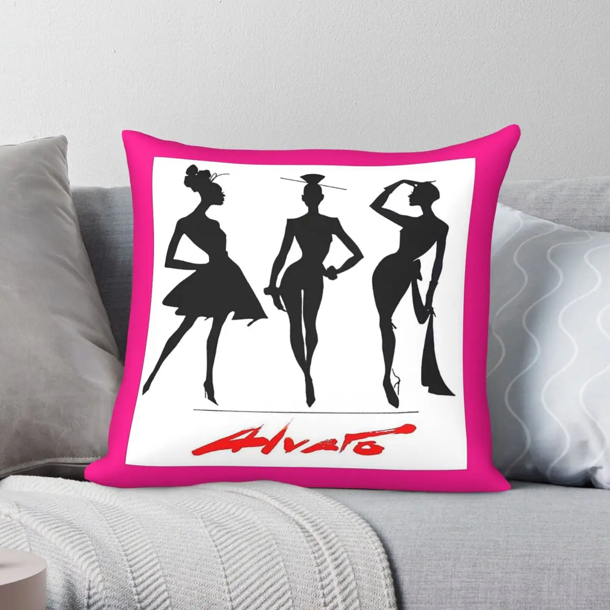 Models Fashion Square Pillowcase Polyester Linen Velvet Pattern Zip Decorative Sofa Cushion Case