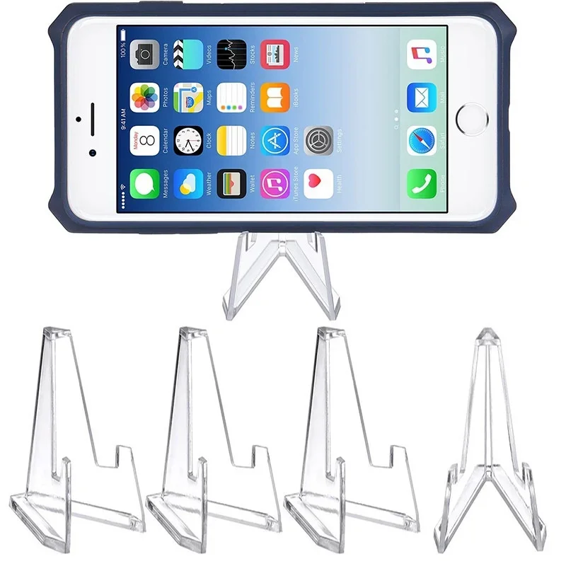 1-10Pcs Acrylic Display Stand Transparent Triangle Commemorative Coin Watch Card Holder Display Rack For Exhibitions Home Decor