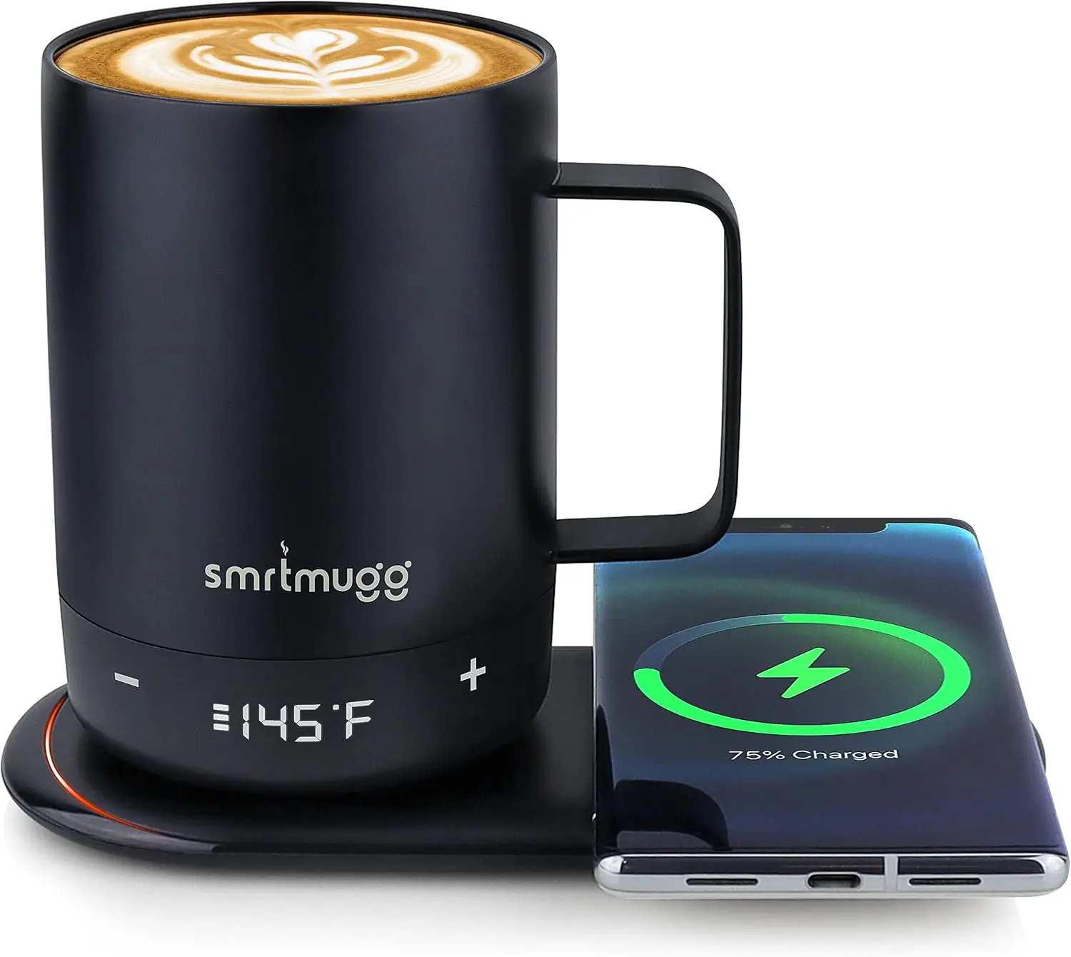 

Create Heated Coffee Mug, Large 14 OZ, 5 Hour Battery Life, Precision Temperature Adjustment, Battery Powered Heated Coffee