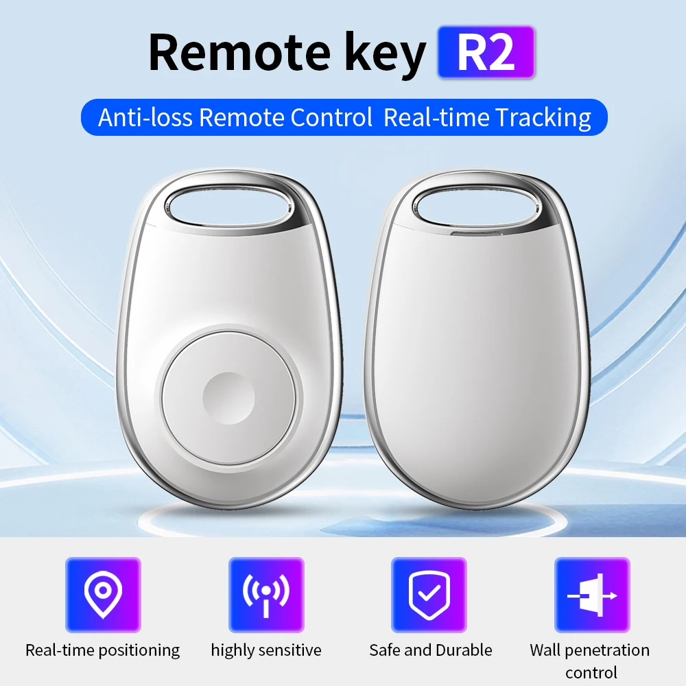 R2 Remote Control Key Fob For TTLock APP 2.4GHz Wireless Smart IC Lock Unlock Entry Release Key Button Anti-Loss 
