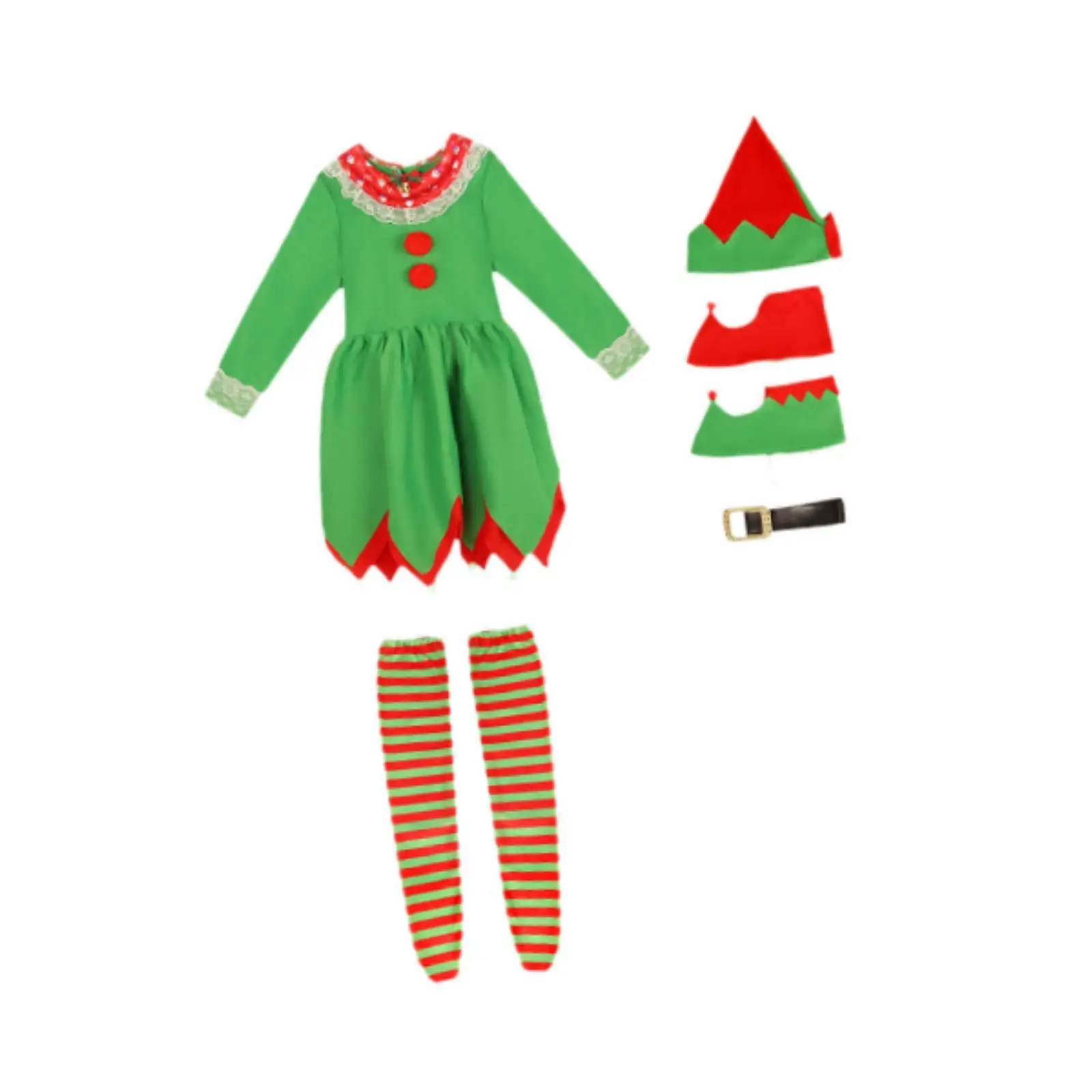 Ensemble de costumes d'elfe de noël pour enfants, déguisement pour les fêtes à thème du Festival du Nouvel An