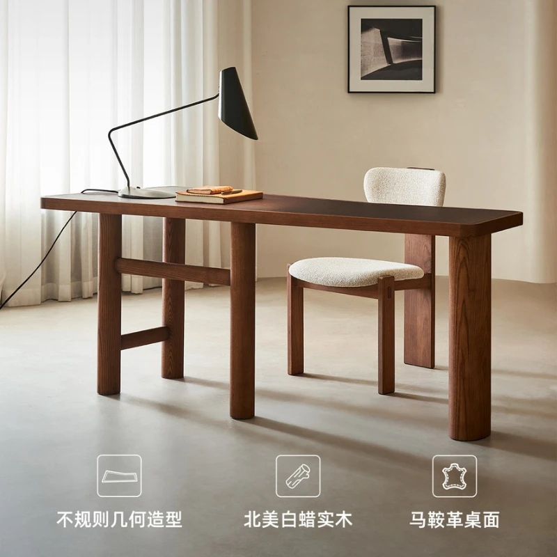 Solid Wood Office Desks Minimalist Vintage Style Office Desks Unconventional Office Furniture Escritorios De Oficina ZY40BGZ