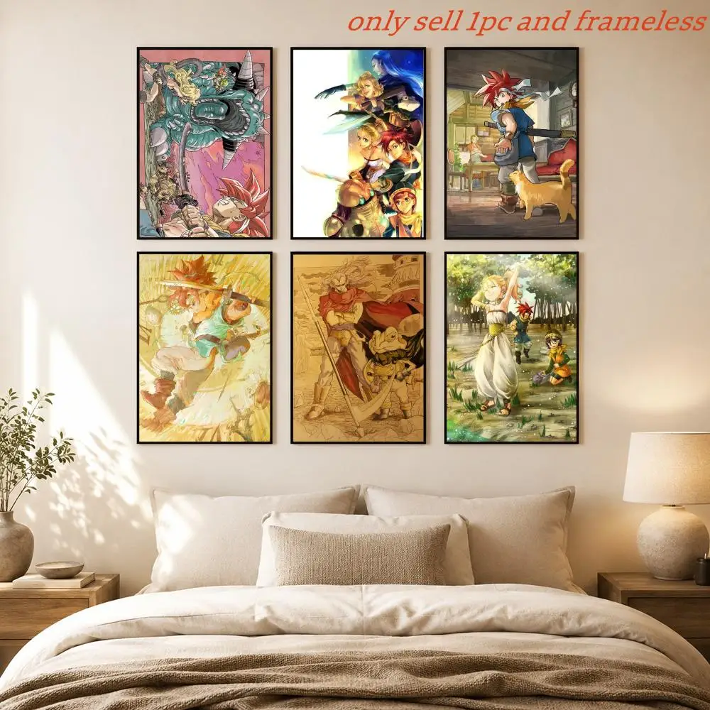Classic Game C-Chrono Trigger Poster HD Home Sticky Wall Waterproof Home Living Room Bar Aesthetic Decor
