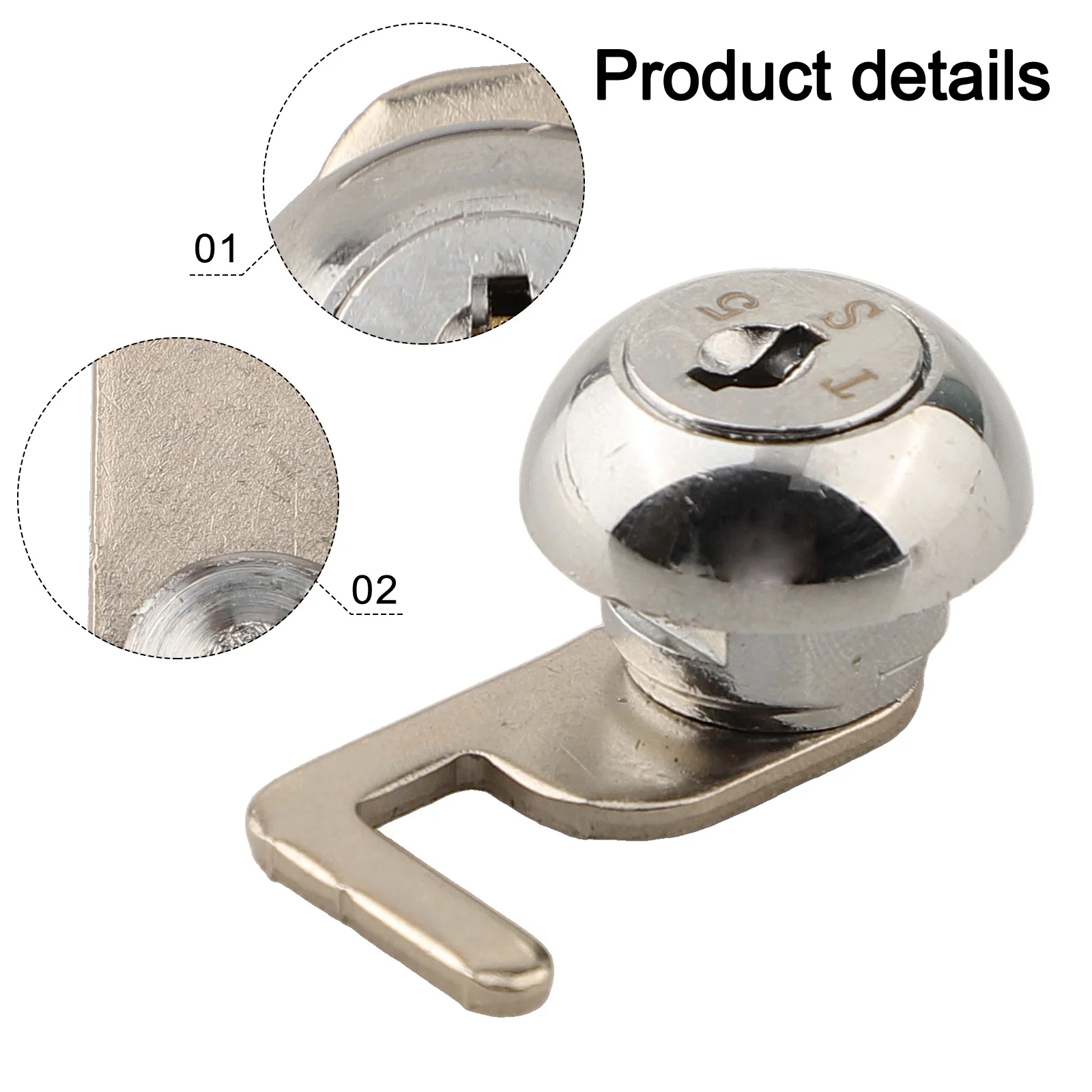 Quick Clip Cam Lock for Metal Cabinets For Cash Drawers and Flight Boxes Zinc Alloy with Key Coded Lock Cylinder for Security