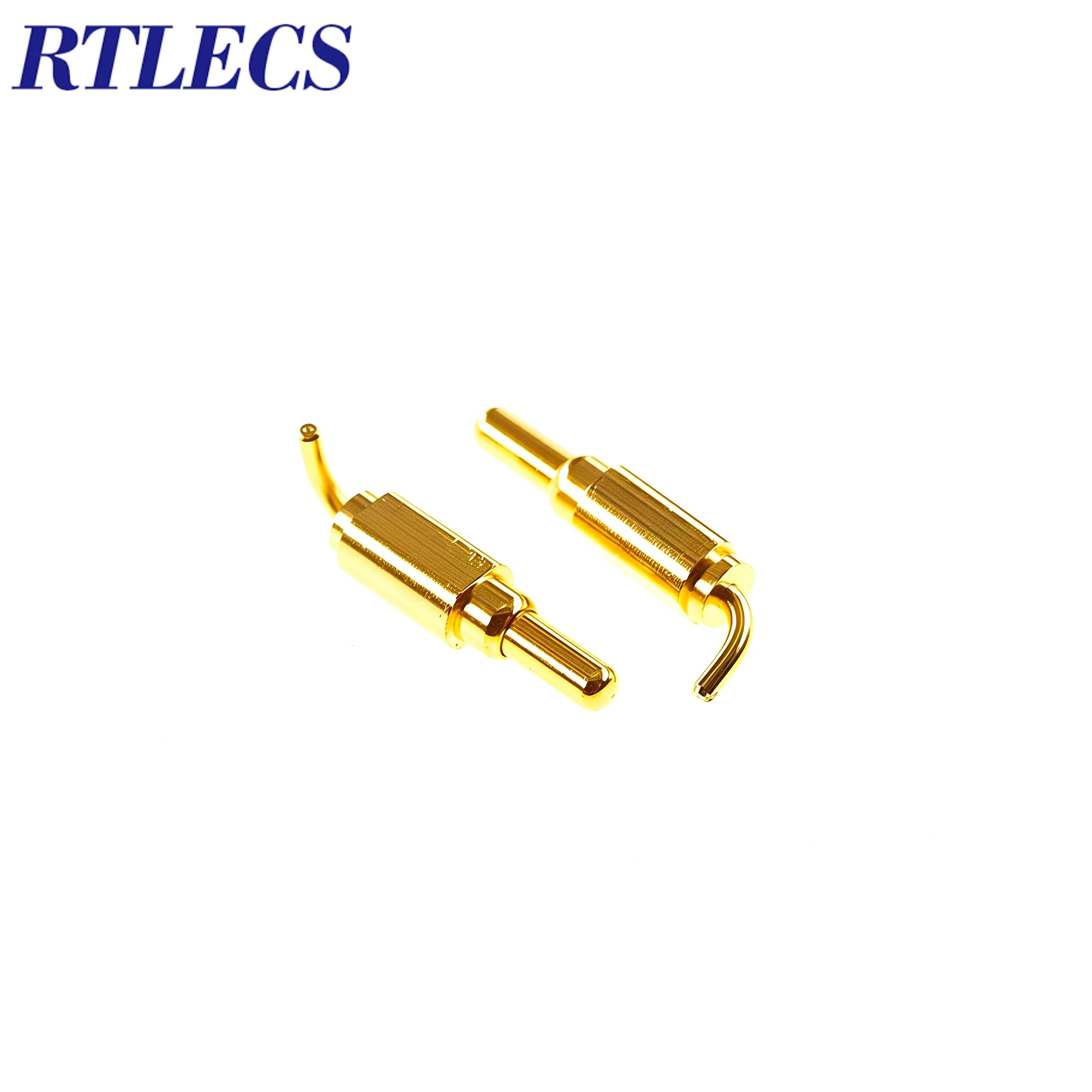 Ultra Low Profile 1.5mm Height Horizontal Pogo Pin Right Angle SMT 4.5mm to 7mm Length 1A Probe Spring Loaded Gold Plated for El