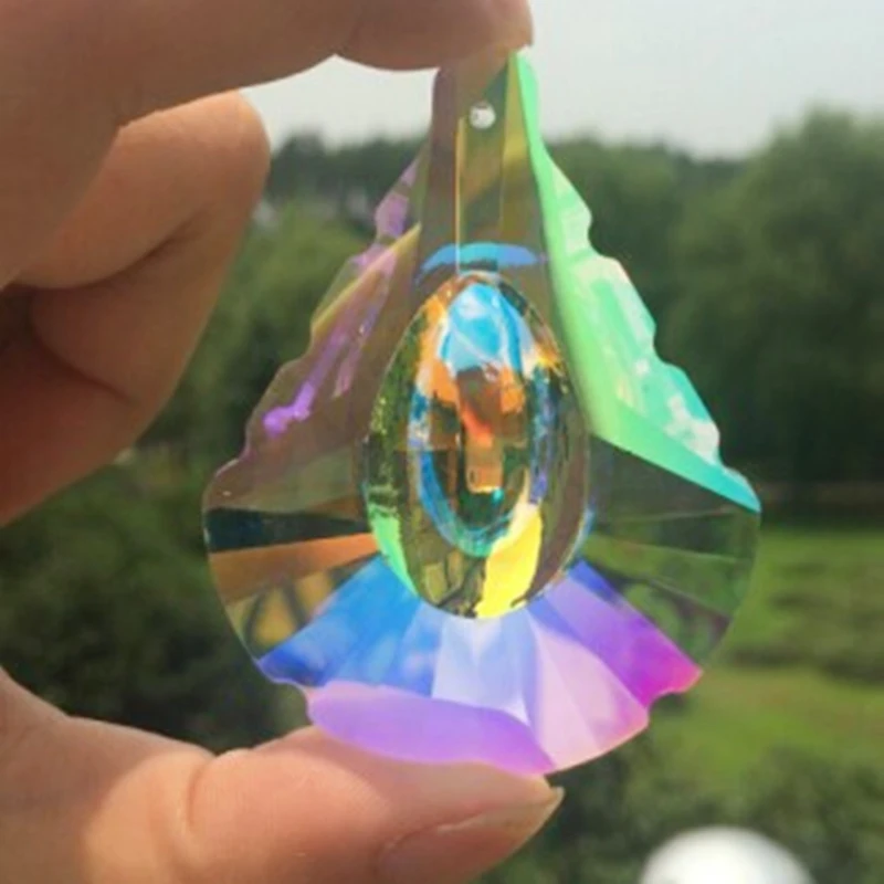 

63mm 1 Piece AB Color Crystal Prism Pendant Chandelier Parts Wedding Hanging Crystal Lamp Prism Parts Free Shipping