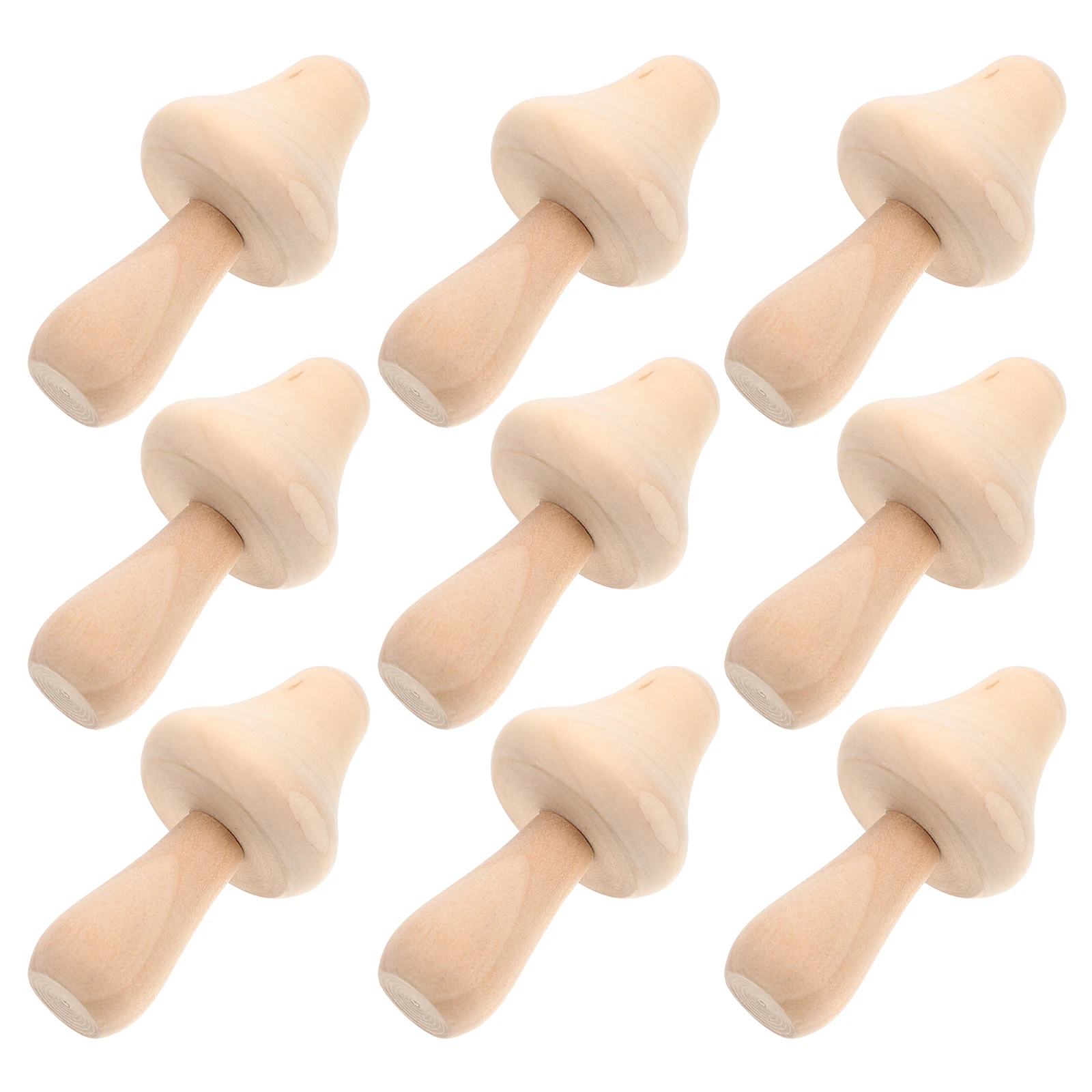 

10pcs Unfinished Wooden Models Blank Graffiti Mushrooms Diy Painting Mini Decor Home Desktop Adornments Graffiti Ornament