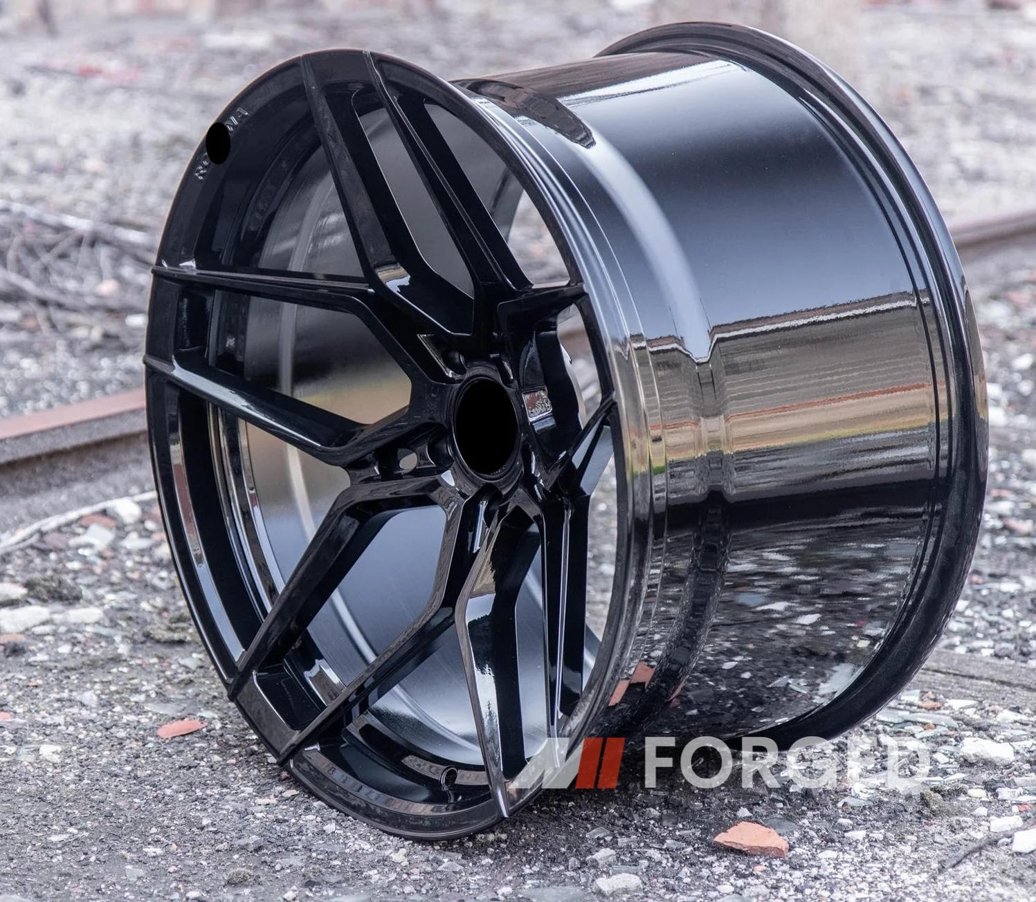 عجلات MN مزورة RFX11 5 من الساتان البرونزي الأسود لجنوط فورد موستانج GT350 GT500 S550 المخصصة