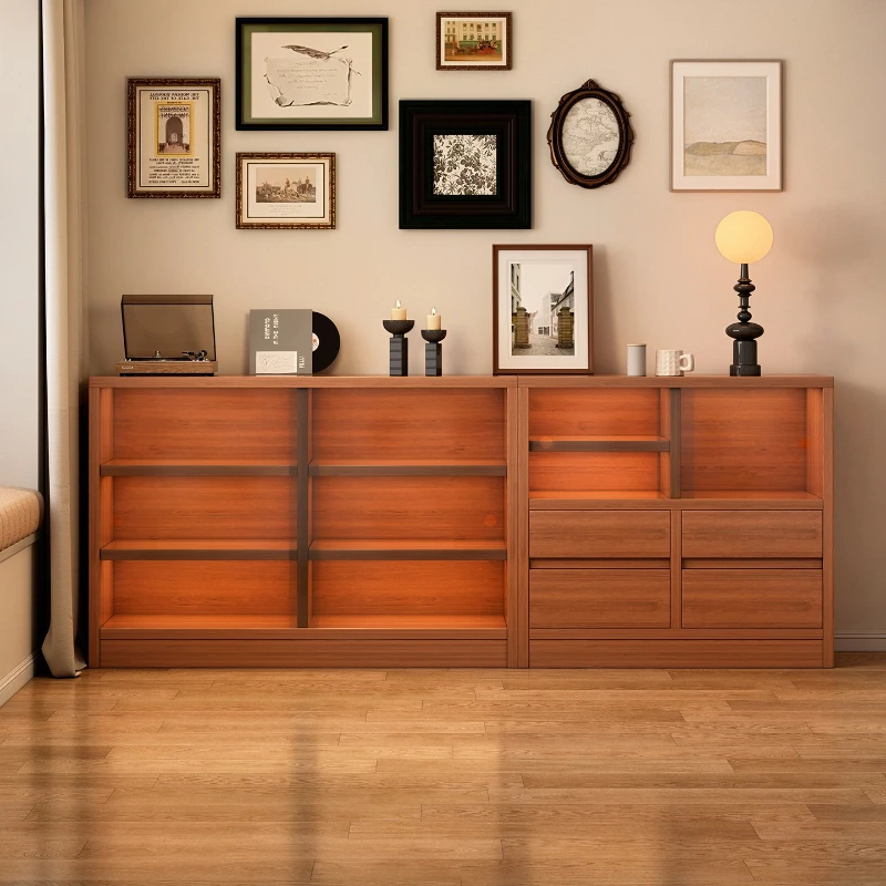 Chinese floor-to-ceiling combination rack, living room against the wall dust locker