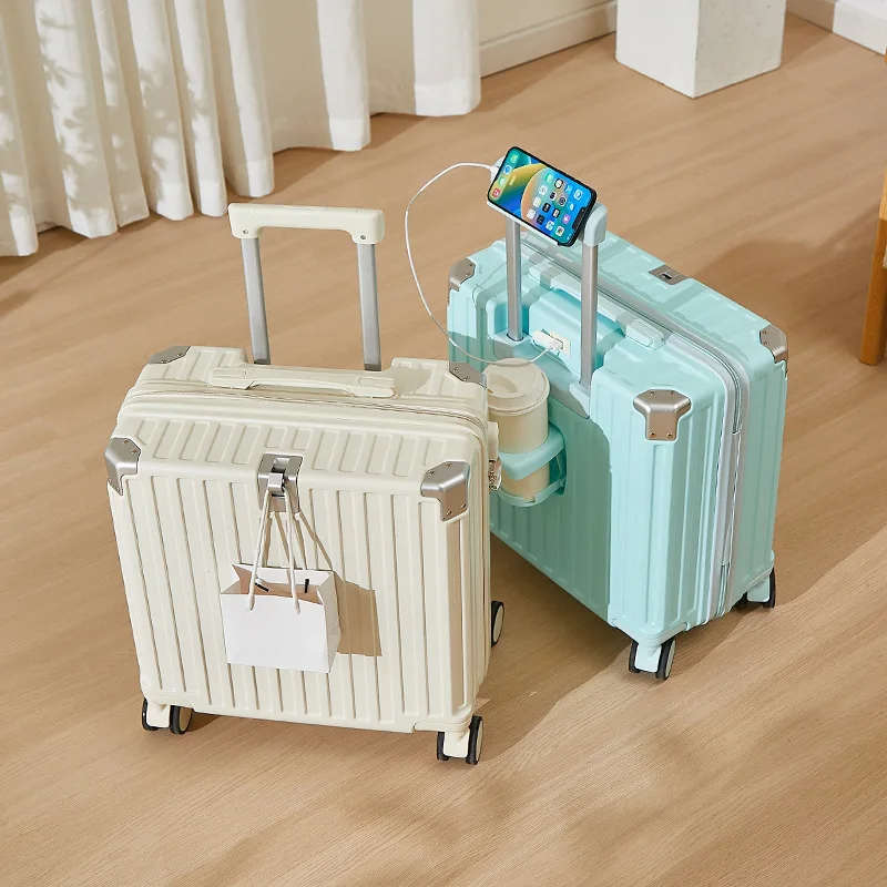 

4-Inch Travel Suitcase Carry-On Lage Lightweight Password Lo Fem Pull Rod M Fem 20-Inch Spring Air Travel