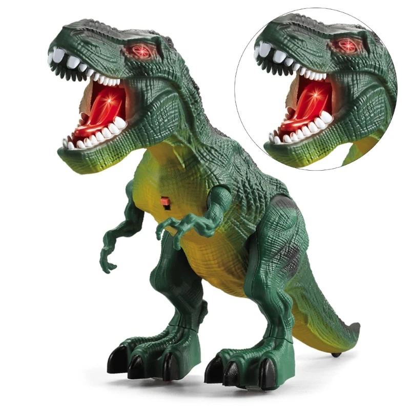 Brinquedo caminhada dinossauro brilhante com luz som para jogos interativos meninos meninas