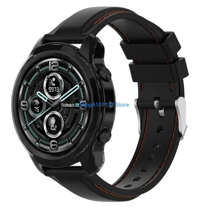 

87HD for Ticwatch 3 Lite Wear Resistant Frame Half Coverage Watch Protect Cover