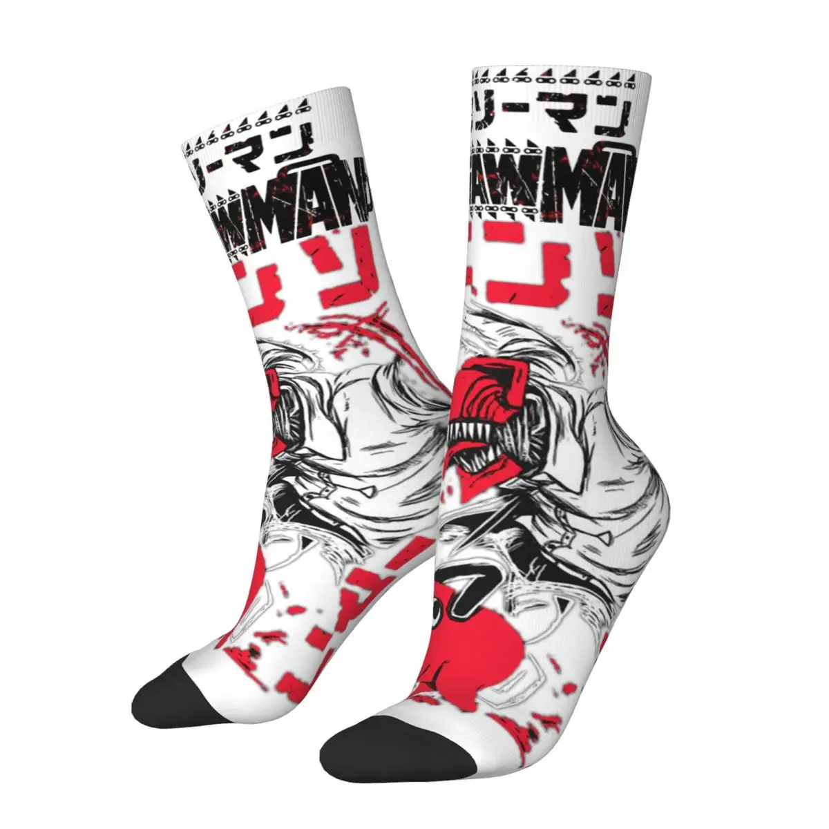 3D printing cosy Unisex Socks,Hip Hop Anime Chainsaw Man Acid Interesting Four Seasons Socks