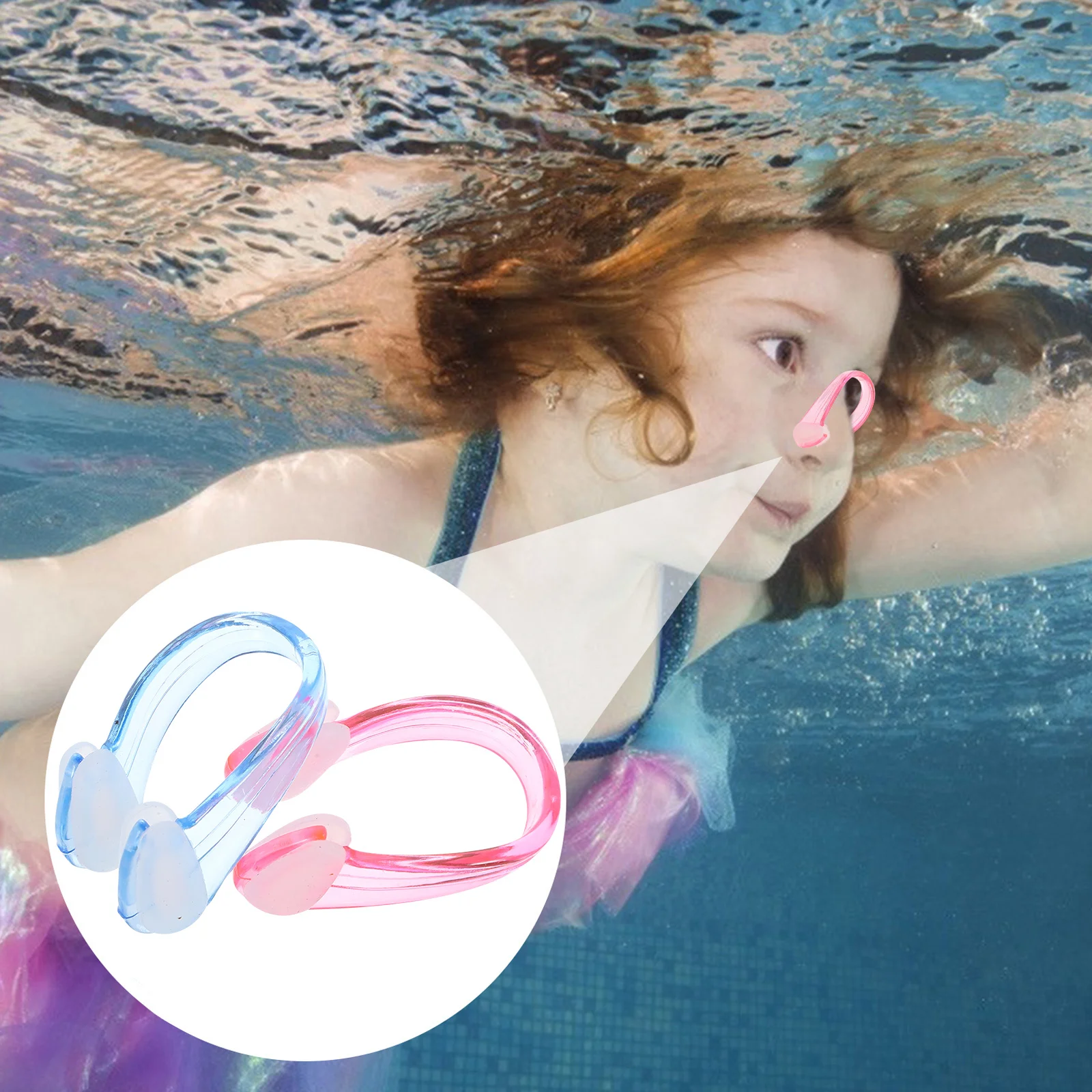 

4Pcs Waterproof Swimming Nose Clip Silicone Nose Plug for Adults Comfortable Humanized Design Non-Skid Portable Small Size Swim