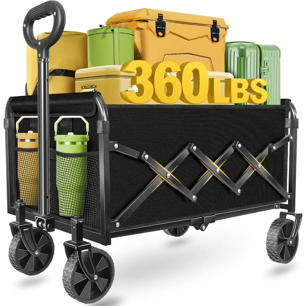 

Складные тележки Wagons - Складная складная тележка 360 фунтов - Портативная тележка-тележка с колесами для занятий спортом, кемпинга, хранения, путешествий,