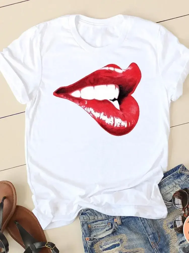 Short Sleeve Watercolor Flamingo Beach Ladies Summer Graphic Tee T-shirts Casual Clothing Women Fashion Female T Print Clothes