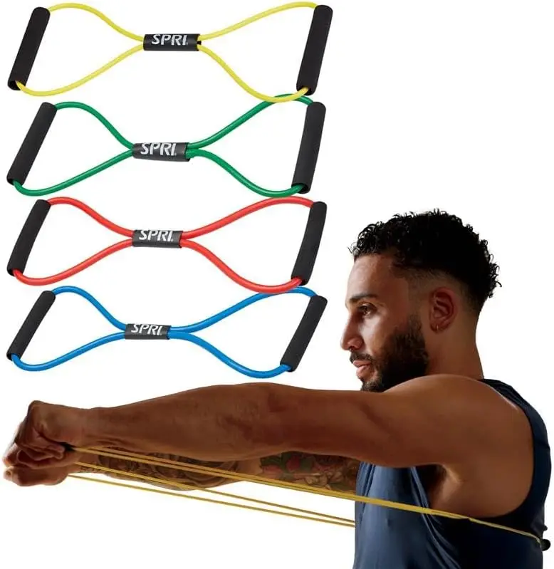 

Эластичная лента-эспандер Toner Figure 8 с мягкими ручками, отлично подходит для растяжки, упражнений, фитнес-тренировок, йоги, силовых тренировок.