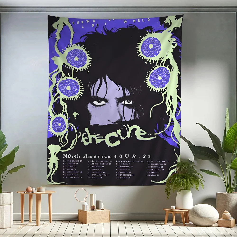 

The Cure Band Whitepaper Hanging Bohemian Tapestry Hanging Tarot Hippie Wall Rugs Dorm Wall Hanging Home Decor