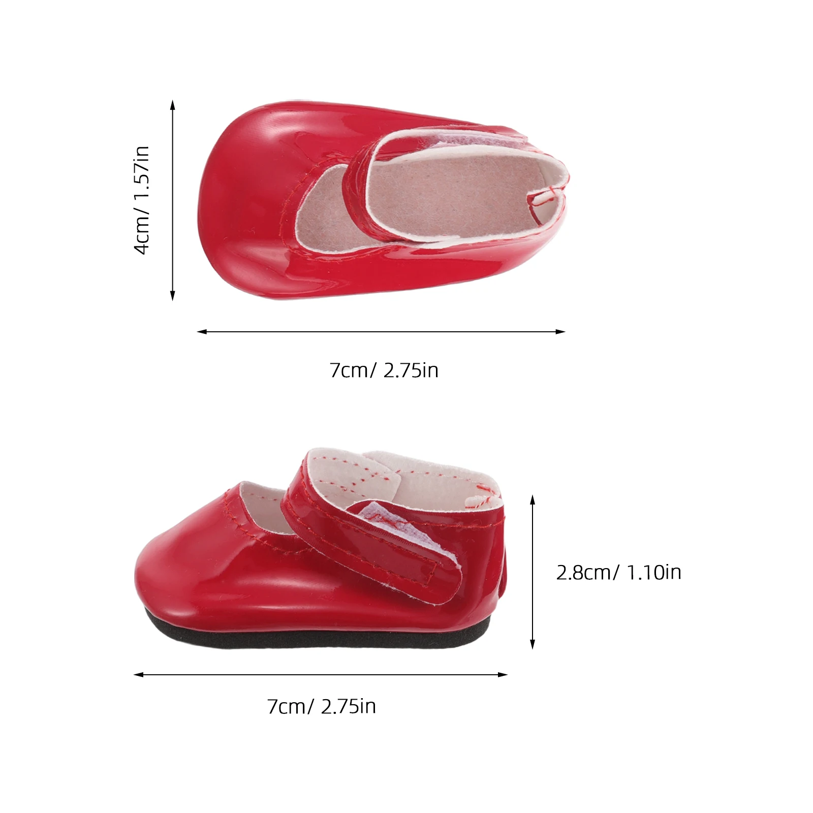 2pcs Shoes For 18 Inch Faux Dress Flat Shoes Play Photo Prop Mini House Decor Accessories Miniature Shoe For