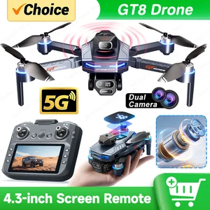 New GT8 Drone 8K Professional HD Dual Cameras Screen Remote 5G WIFI Brus