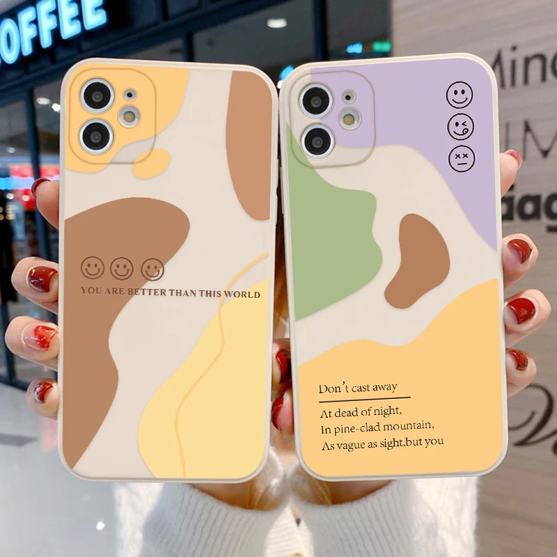 สําหรับiPhone 11 สําหรับiPhone 12 13 14 16 Pro Max 14 16 Plus XS Max XR X 13 12 Mini 14 Plusบทคัดย่อเรขาคณิตFundas