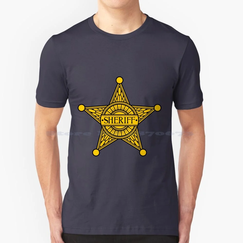 Gold Sheriff Star-Western Dog , Cat T Shirt 100% Cotton Tee Gold Sheriff Start Sheriff Halloween Sheriff Costume Bandana