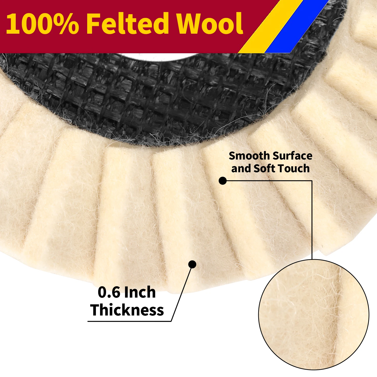 115mm Polishing Wheels Grinding Flap Discs Felt Wool Buffing Pad Angle Grinder Wheel Felt Polishing Pad Disc