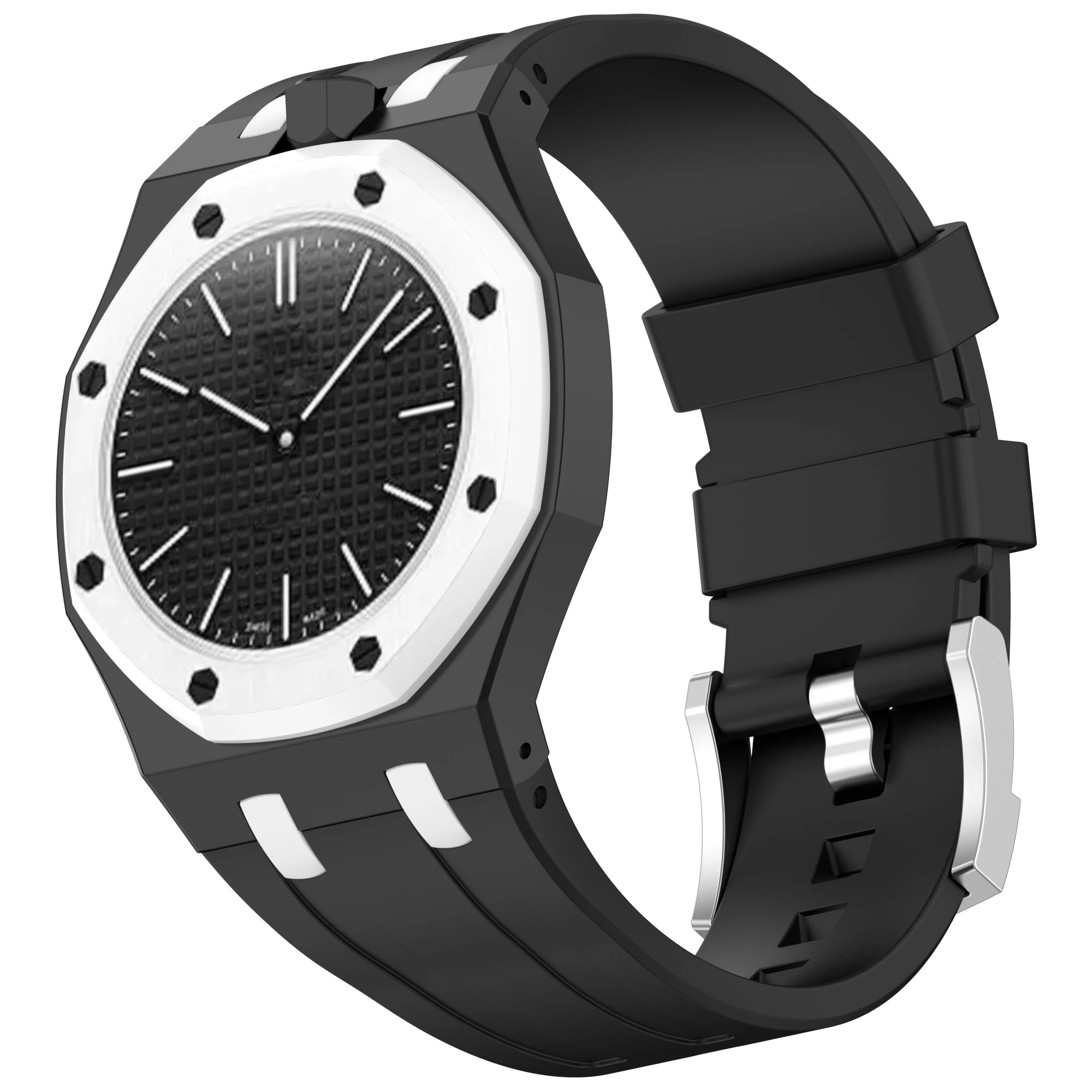 Kit de conversión con correa de silicona y carcasa de PC para reloj de bolsillo Swatch Royal Pop, convierte en reloj de pulsera