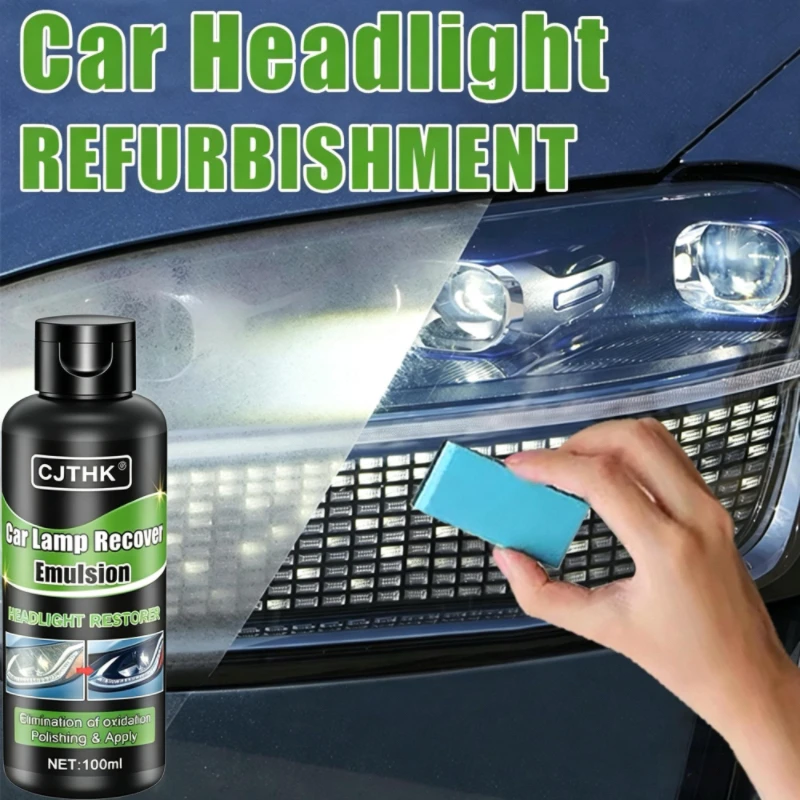 Car Headlight Restoration Polishing Kits Headlamp Scratch Remover Repair Cleaning Paste Remove Oxidation Headlight Polish Liquid