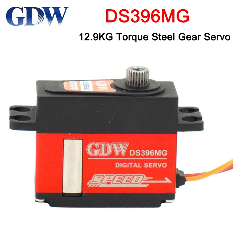 

GDW DS396MG 12.9KG 8.4V Metal Gear Micro Mini Digital Servo High Speed Angle 120 for Fixwing turbine jet RC Auto Robot Arm