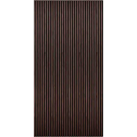 Acoustic Wood Wall Panels Slat 4-Pack 94.5 in Walnut