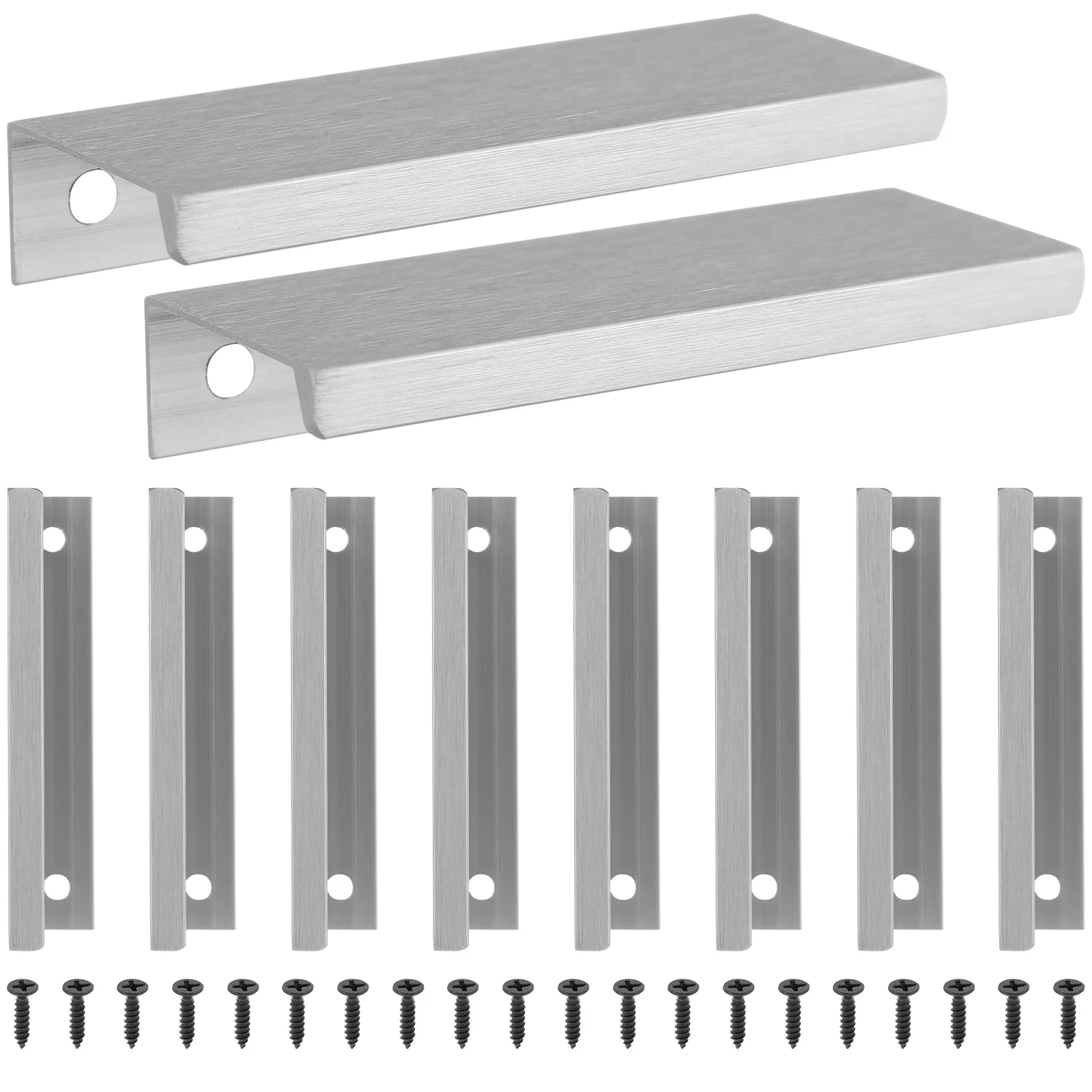 

10Pcs Hidden Drawer Pulls Sleek Minimalist Style Polished Build Versatile Use for Kitchen Wardrobes Dressers