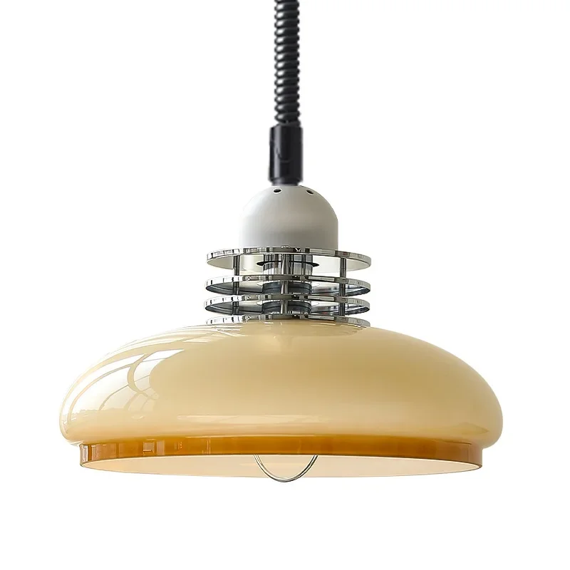 

Bauhaus Glass Pendant Light Medieval Retro Retractable Chandeliers Pendant Hanging Lamp