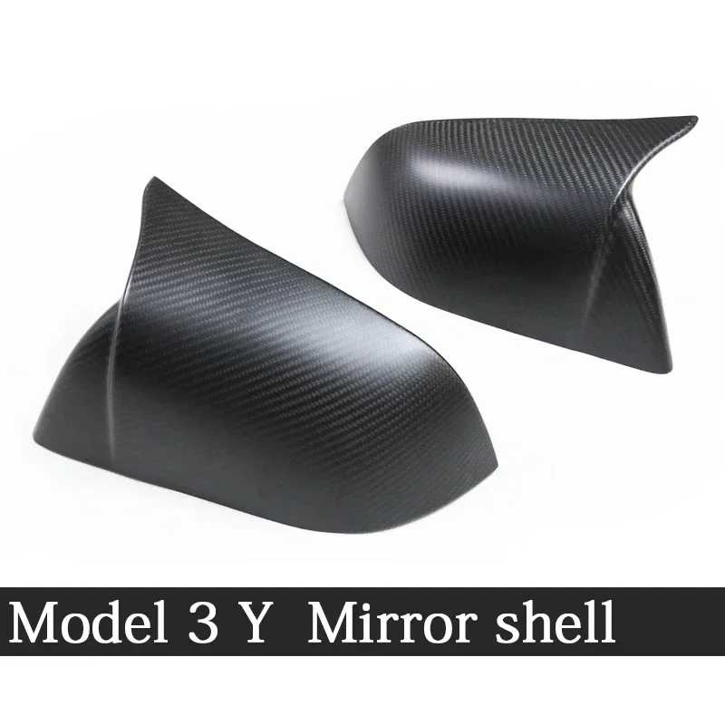 For Tesla Model 3 Y S X Dry Carbon fiber Mirror shell Rear View  Carbon Mirror Case Cover Glossy Diverse styles Upgrade body kit