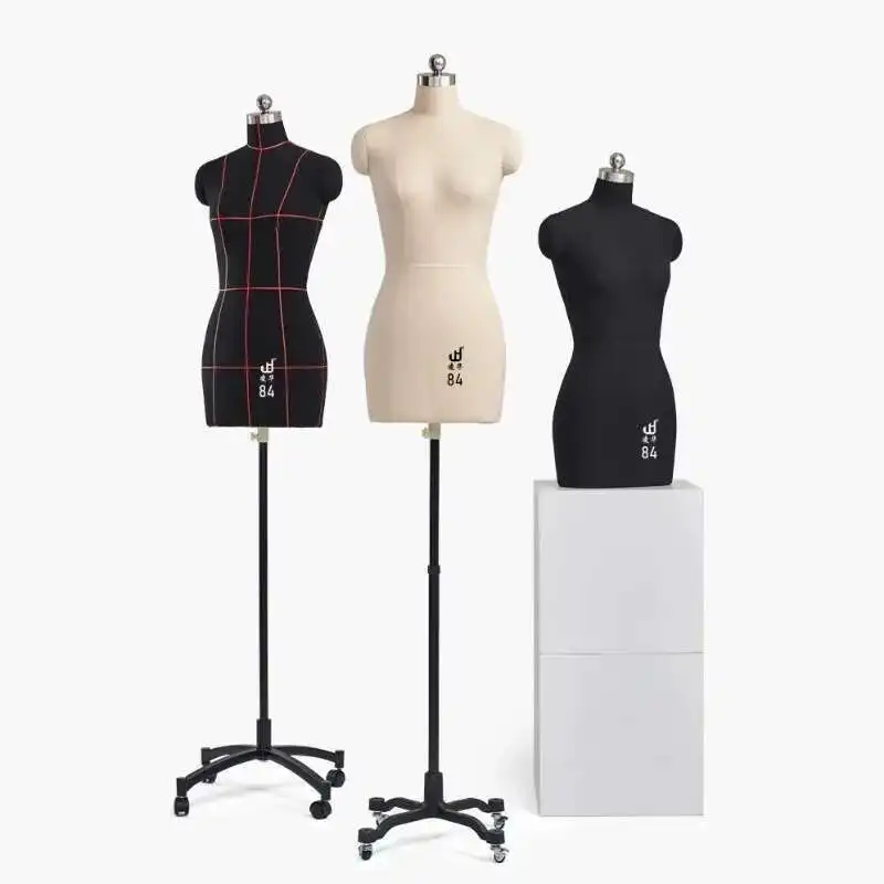 

Female Mannequins for Clothing Design Professional Bust Modeling Sewing Mannequins with Stand Metal Base Can Be Pinned AA