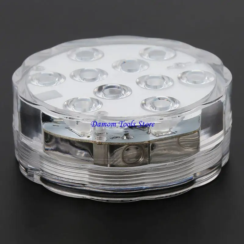 Luz LED sumergible 57BE con control remoto RGB RGB multicolor 10 led L Led L