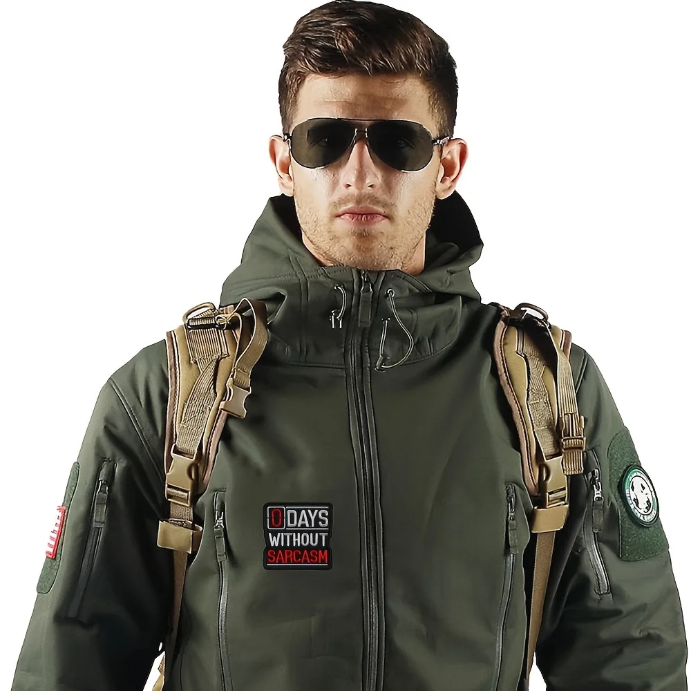 0 أيام بدون SARCASM - خطاف وحلقة رقعة Velcros المطرزة المضحكة ميمي - شارة تكتيكية عسكرية لحقيبة الظهر المولي #3