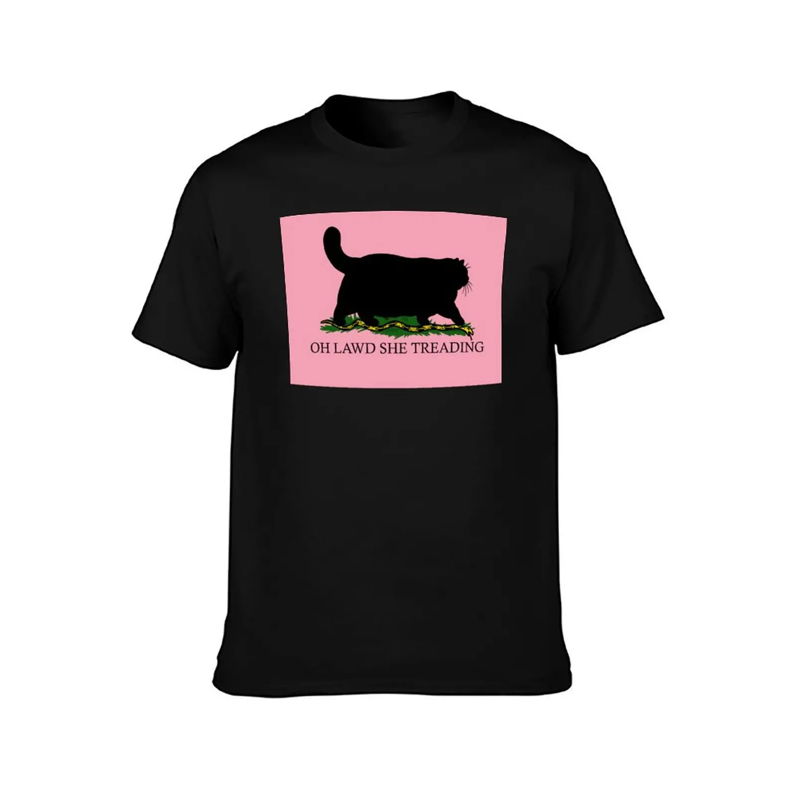 Oh Lawd She Treading Pink Version T-Shirt Clothing summer tops valentines boutique clothes cotton t shirt men