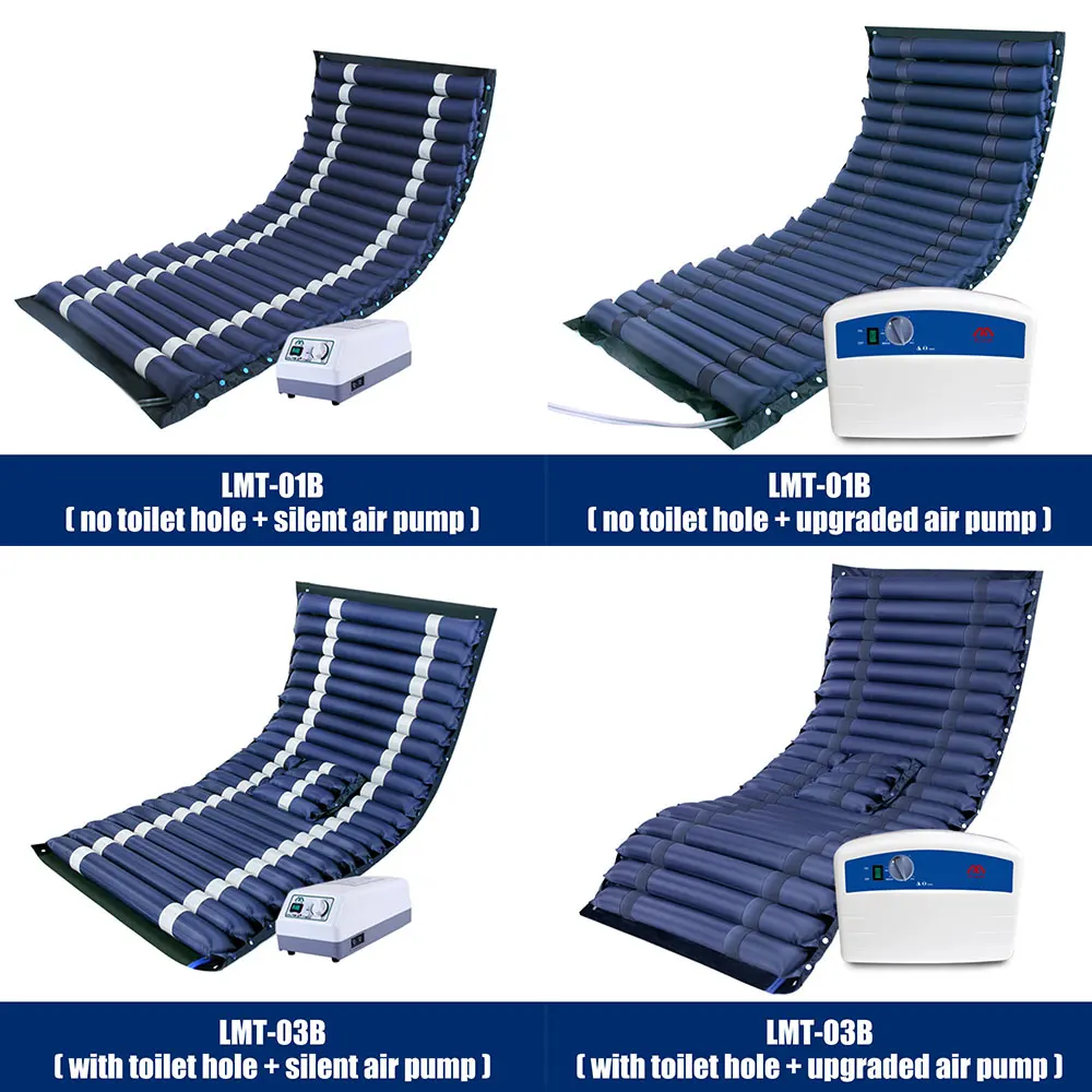 Медицинская больничная больница, надувной матрас альтернативного давления с насосом, пролежней и пролежней, пневматическая массажная подушка, кровать