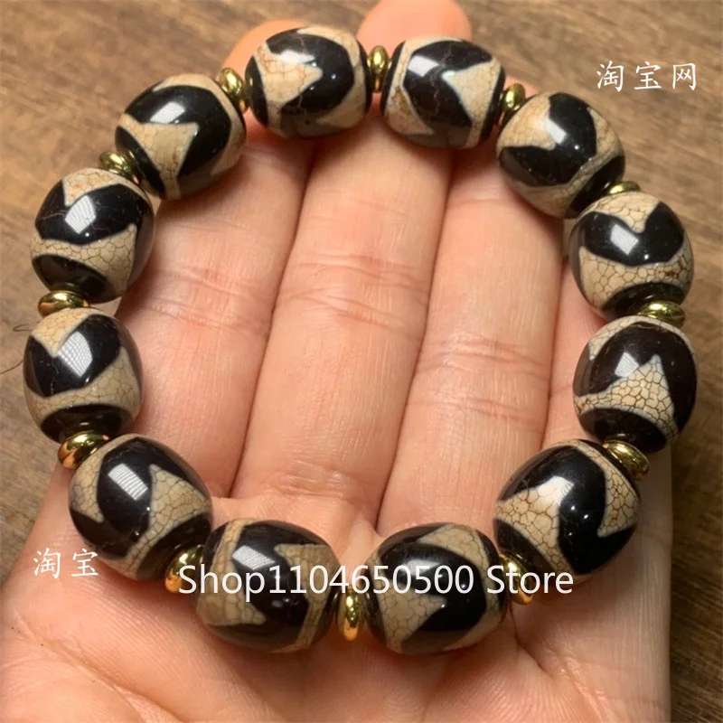 

Тибет с бусинами Huya Tianzhu, ожерелье из халцедона с высоким содержанием масла, мужской и женский браслет-цепочка на ключицу, тибетские бусины переменного тока