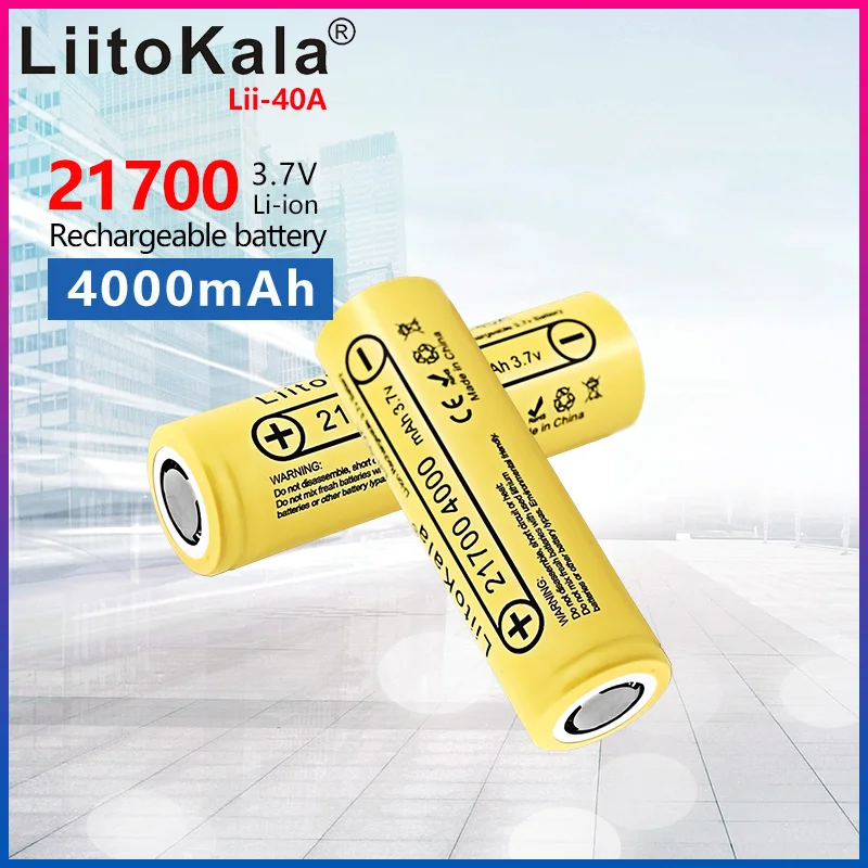 LiitoKala Lii-40A 21700 4000mah akumulator litowy 40A 3.7V 10C rozładowanie akumulatory dużej mocy akumulatory o wysokim zużyciu