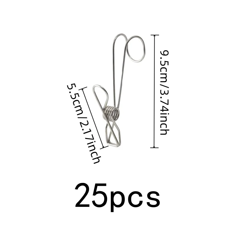 25 pcs Clamp Style Hangers, No Drilling Required, Office Home Multi-Use Kitchen Towel Hanging, Strong Load Capacity