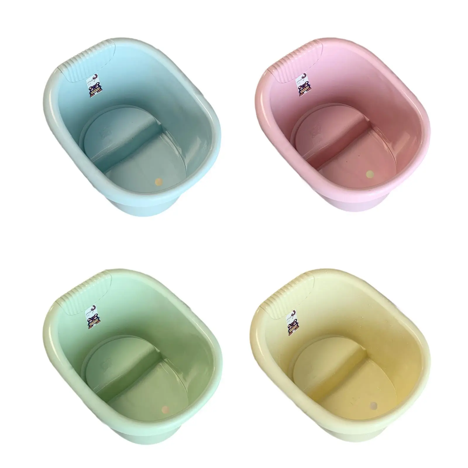 Baby Bath Tub Built in Seat Thickened Bathroom Accessories Baby Tub Bucket for Kids 0-3 Years Old Infants Babies Newborn