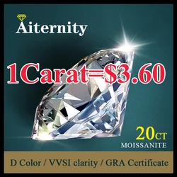100% Real Moissanita With GRA Certificates (0.1-30CT) D White Color VVS1 Excellent Cut Loose Round Lab Grown Stones Jewellery